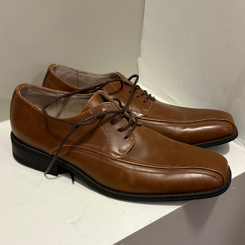 JF J.Ferrar Tan Leather Men's Oxfords